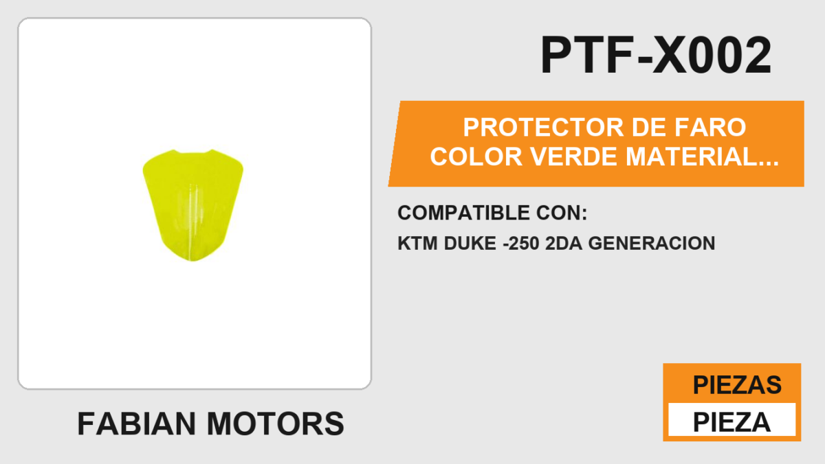PROTECTOR DE FARO COLOR VERDE  MATERIAL ACRILICO CON CINTA ADHESIVA