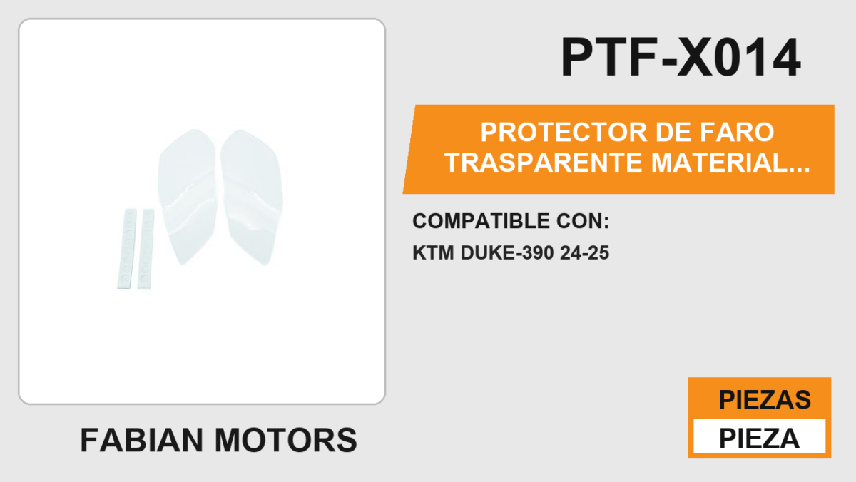 PROTECTOR DE FARO TRASPARENTE MATERIAL ACRILICO CON CINTA ADHESIVA