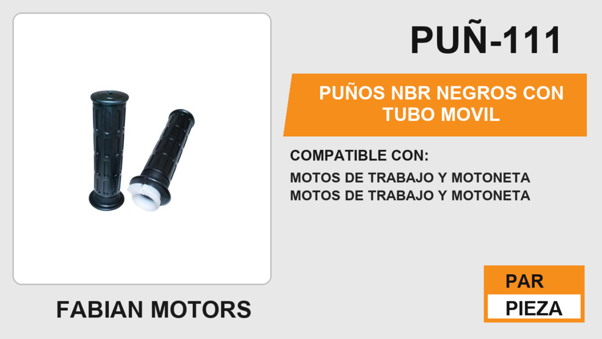 PUÑOS NBR NEGROS CON TUBO MOVIL