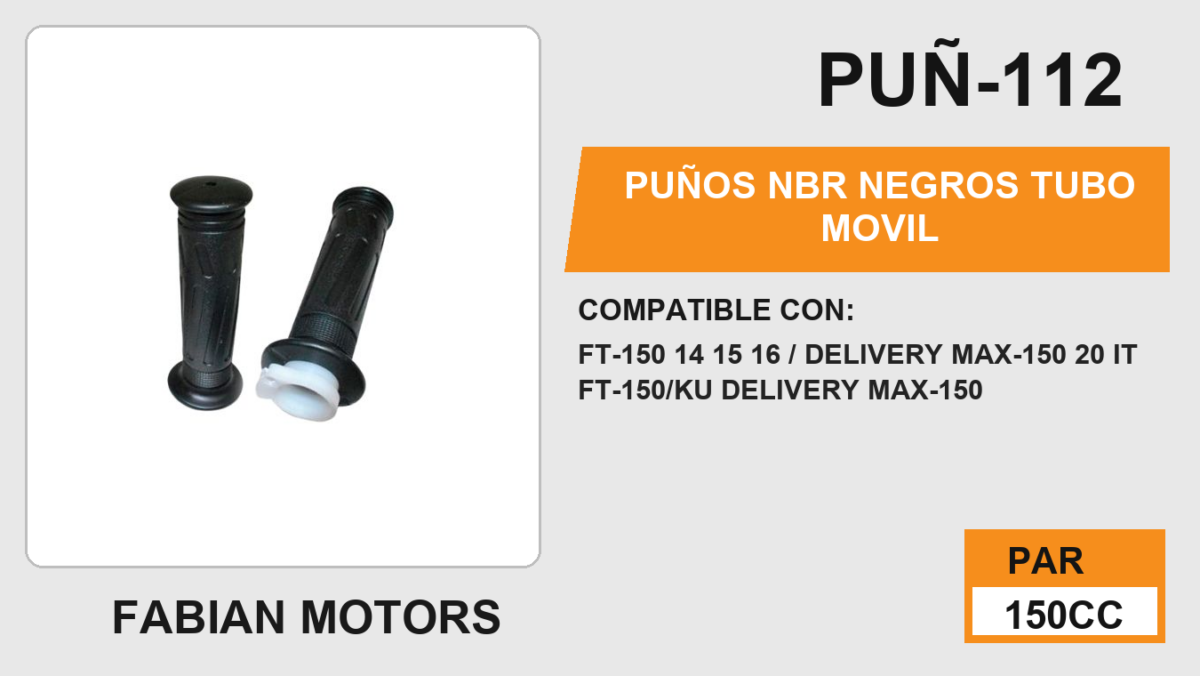 PUÑOS NBR NEGROS TUBO MOVIL