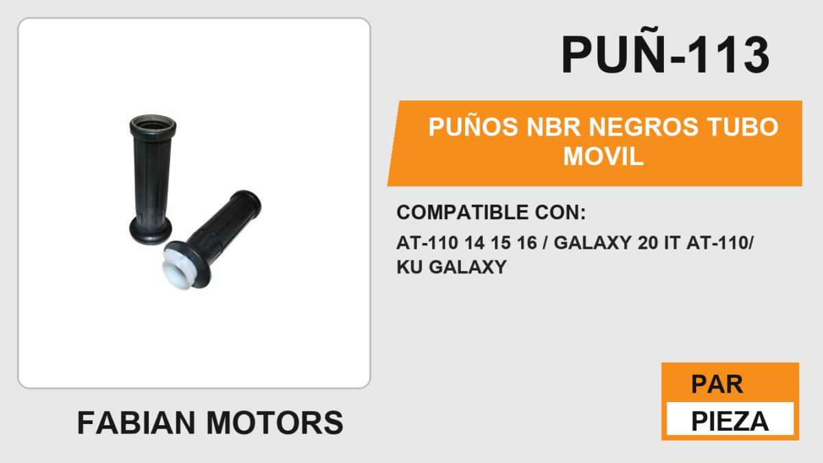 PUÑOS NBR NEGROS TUBO MOVIL