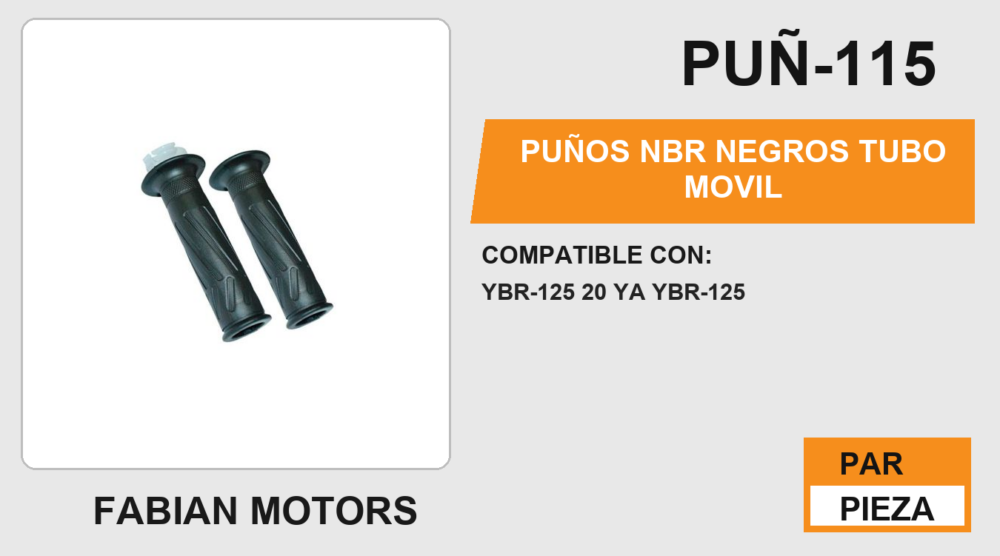 PUÑOS NBR NEGROS TUBO MOVIL