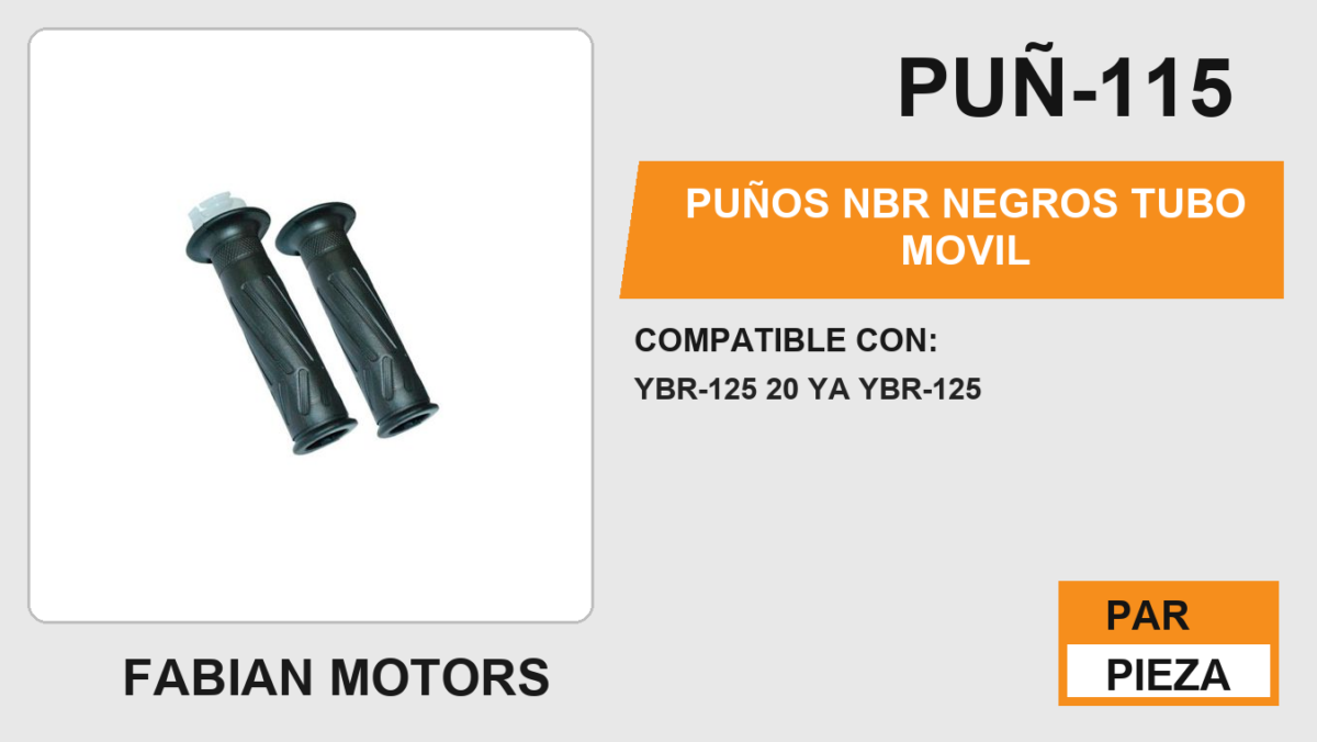 PUÑOS NBR NEGROS TUBO MOVIL