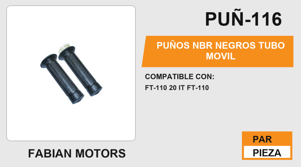 PUÑOS NBR NEGROS TUBO MOVIL