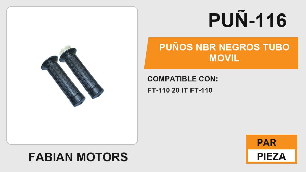 PUÑOS NBR NEGROS TUBO MOVIL