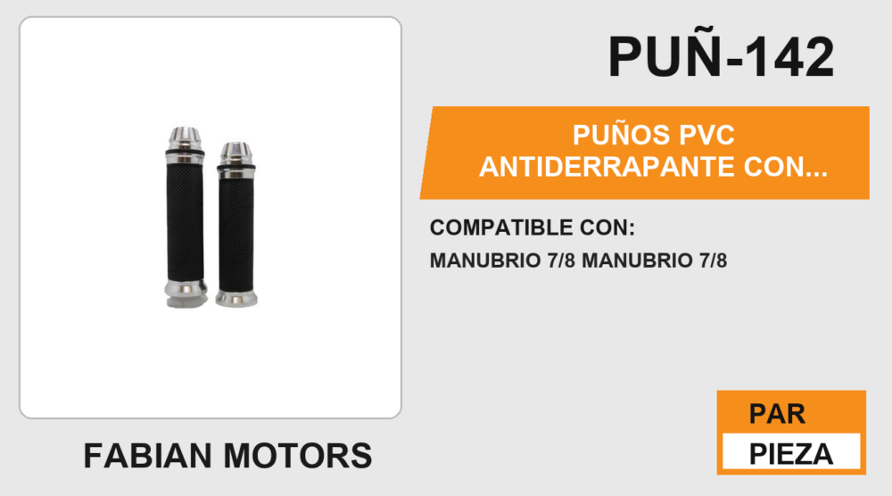 PUÑOS PVC ANTIDERRAPANTE CON BASE Y PUNTA ALUMINIO C/ TUBO MOVIL