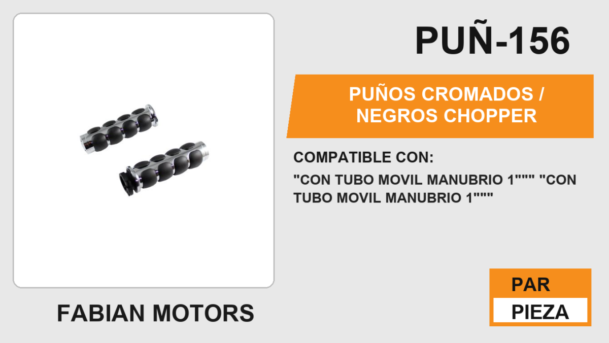 PUÑOS CROMADOS / NEGROS CHOPPER
