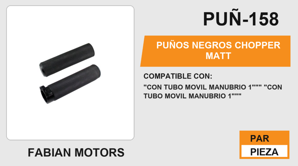 PUÑOS NEGROS CHOPPER MATT