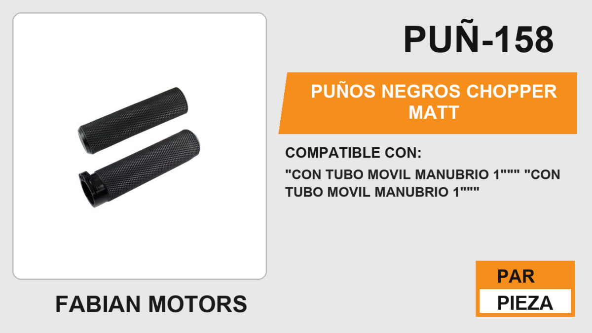 PUÑOS NEGROS CHOPPER MATT