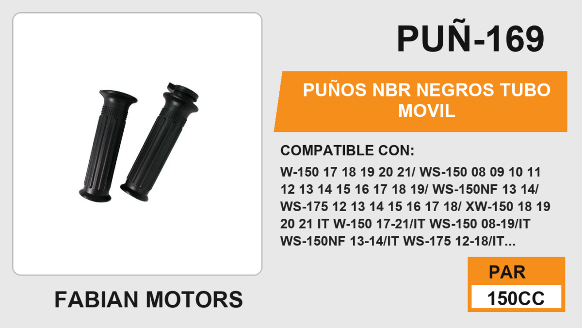 PUÑOS NBR NEGROS TUBO MOVIL