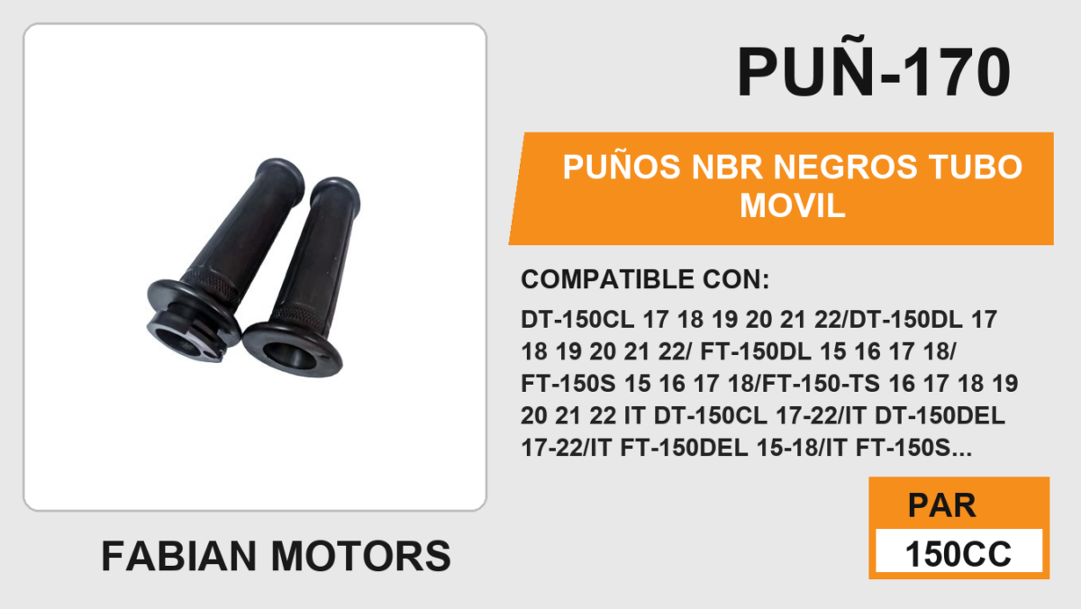 PUÑOS NBR NEGROS TUBO MOVIL