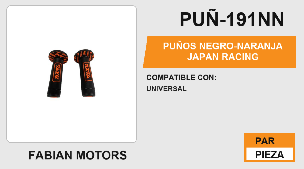 PUÑOS NEGRO-NARANJA JAPAN RACING