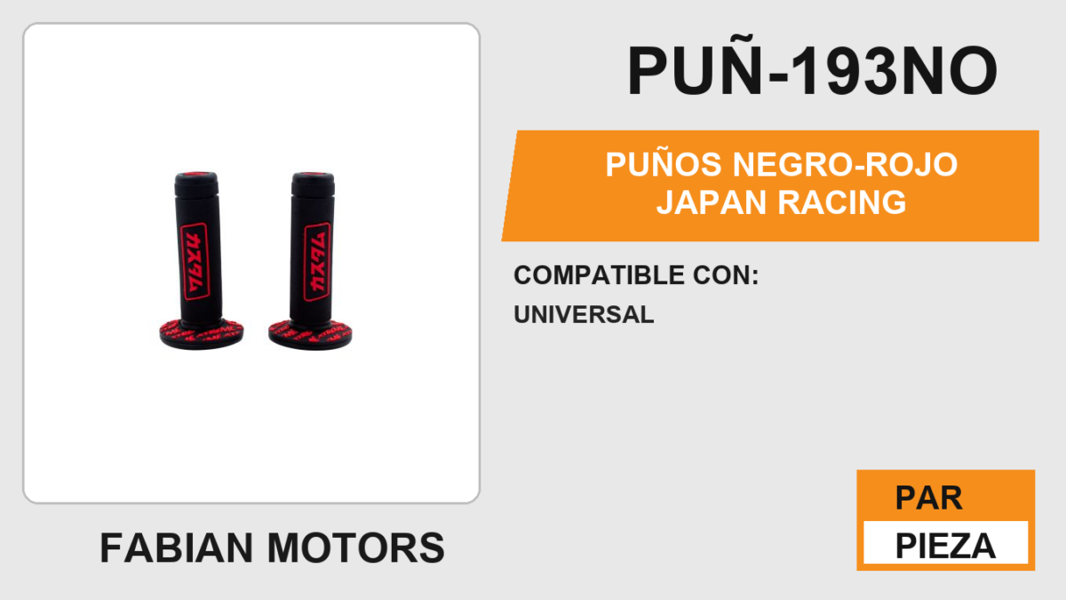 PUÑOS NEGRO-ROJO JAPAN RACING