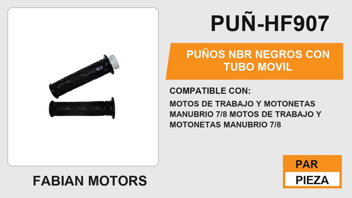 PUÑOS NBR NEGROS CON TUBO MOVIL