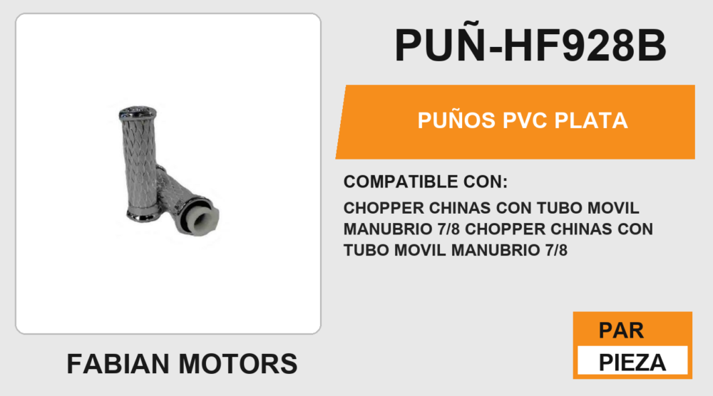 PUÑOS PVC PLATA