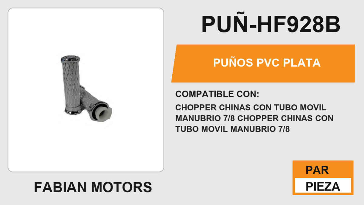 PUÑOS PVC PLATA
