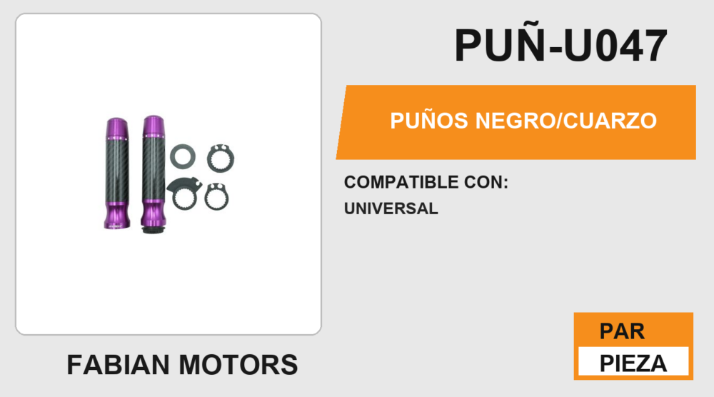 PUÑOS NEGRO/CUARZO