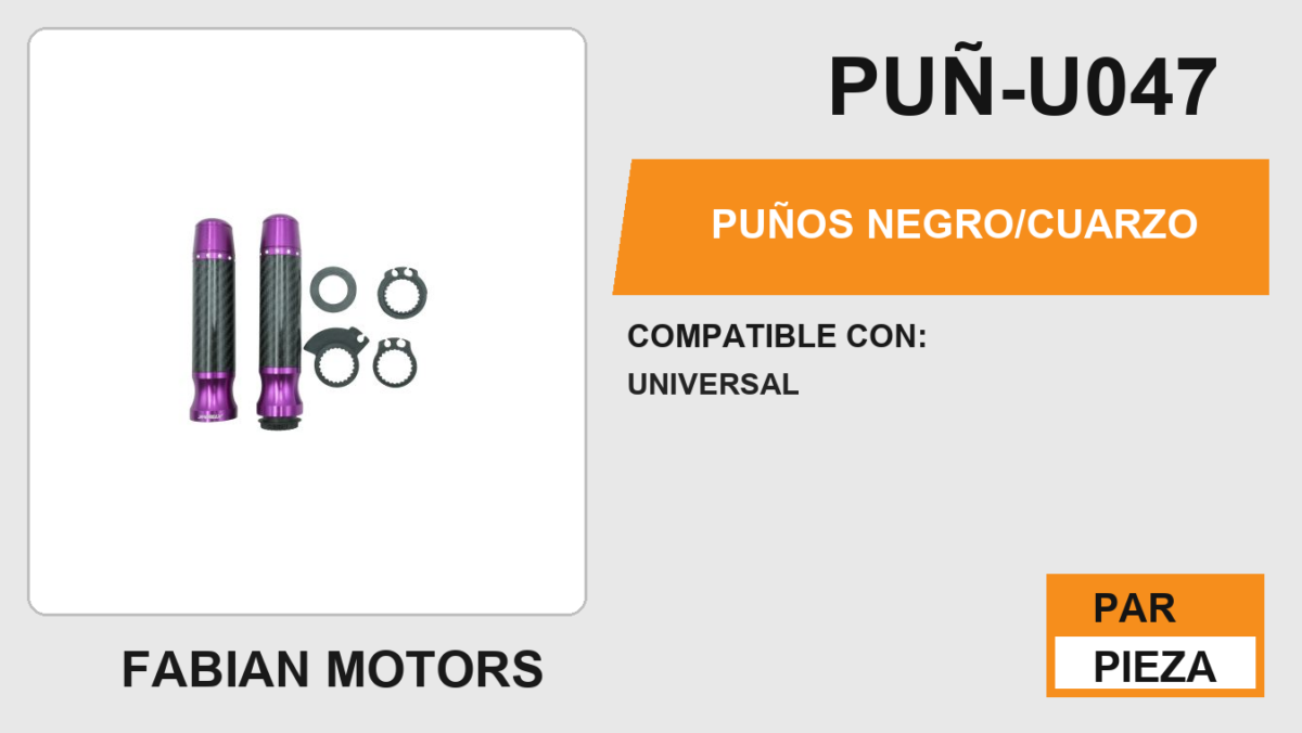 PUÑOS NEGRO/CUARZO