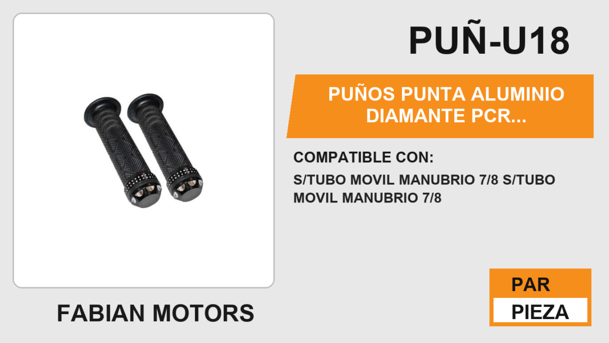 PUÑOS PUNTA ALUMINIO DIAMANTE PCR ANTIDERRAPANTE PUNTA DE ALUMINIO FORMA DE DIAMANTE  NEGRO