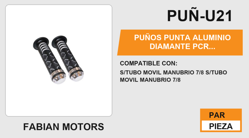 PUÑOS PUNTA ALUMINIO DIAMANTE PCR ANTIDERRAPANTE PUNTA DE ALUMINIO FORMA DE DIAMANTE  PLATA
