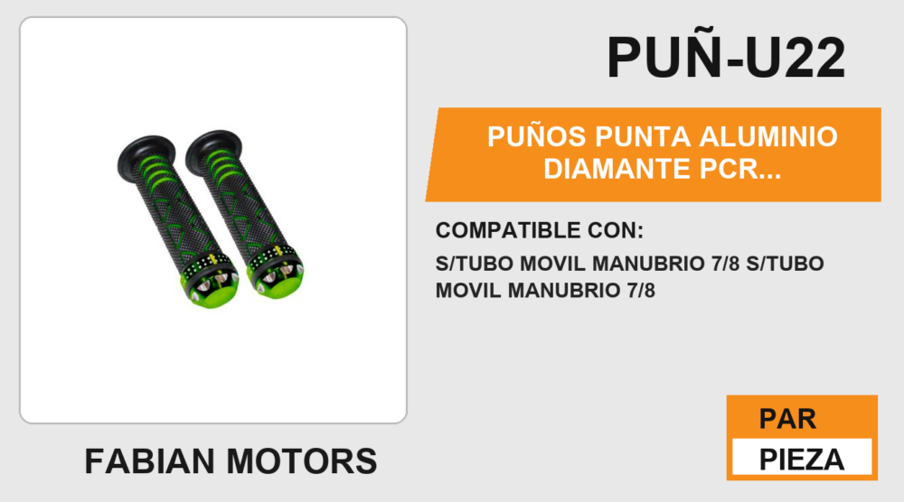 PUÑOS PUNTA ALUMINIO DIAMANTE PCR ANTIDERRAPANTE PUNTA DE ALUMINIO FORMA DE DIAMANTE  VERDE