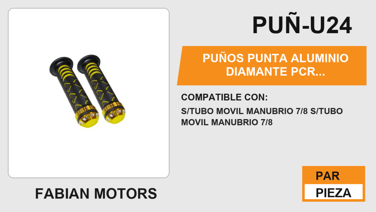 PUÑOS PUNTA ALUMINIO DIAMANTE PCR ANTIDERRAPANTE PUNTA DE ALUMINIO FORMA DE DIAMANTE  DORADO