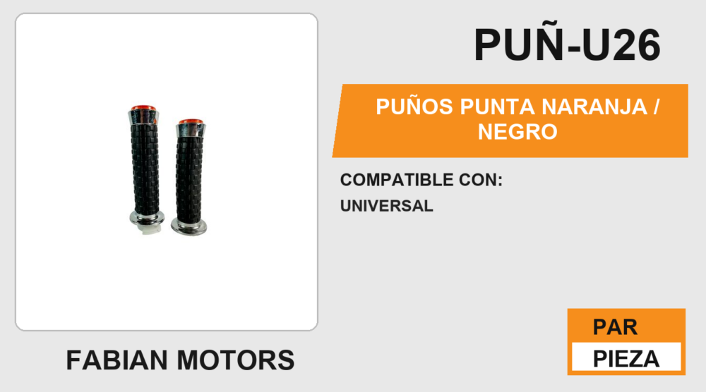 PUÑOS PUNTA NARANJA / NEGRO