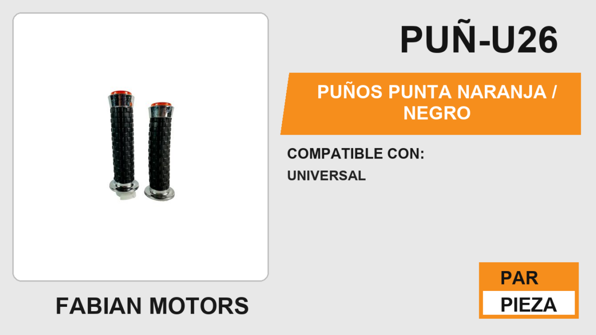 PUÑOS PUNTA NARANJA / NEGRO