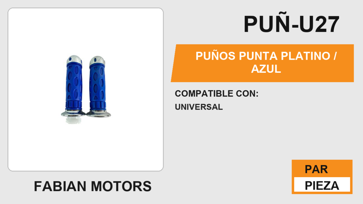 PUÑOS PUNTA PLATINO / AZUL