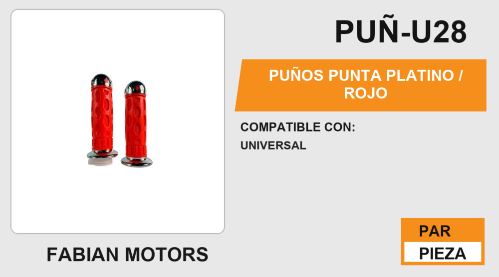 PUÑOS PUNTA PLATINO / ROJO