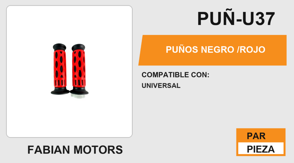 PUÑOS NEGRO /ROJO