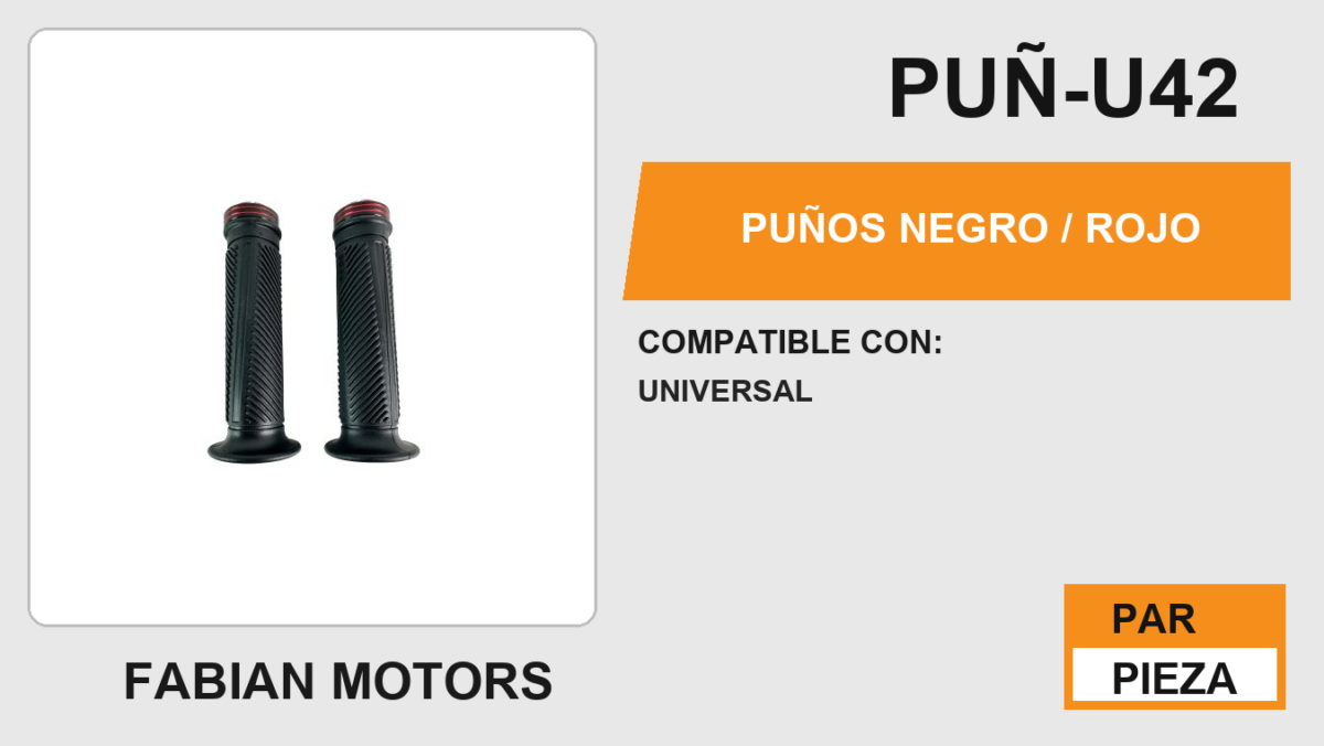 PUÑOS NEGRO / ROJO