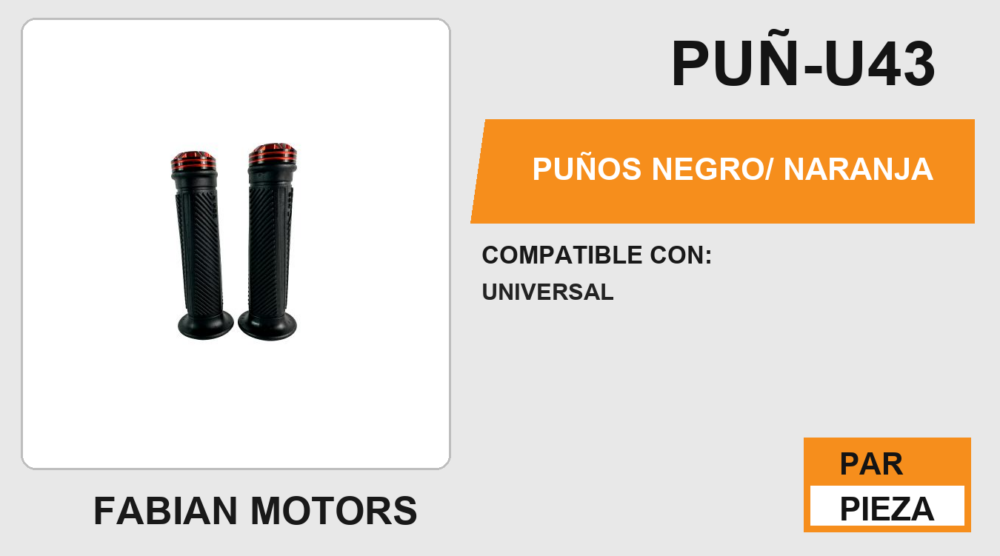 PUÑOS NEGRO/ NARANJA