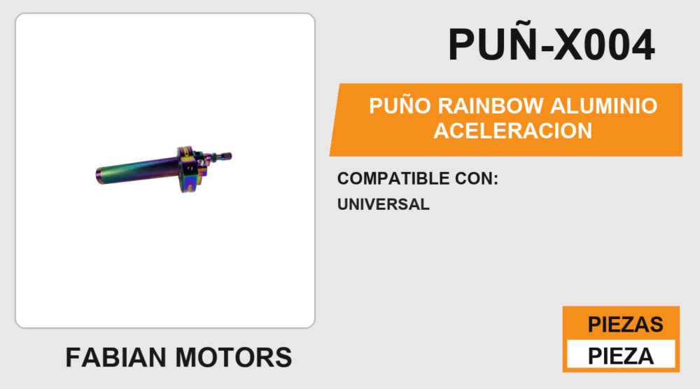 PUÑO RAINBOW ALUMINIO ACELERACION