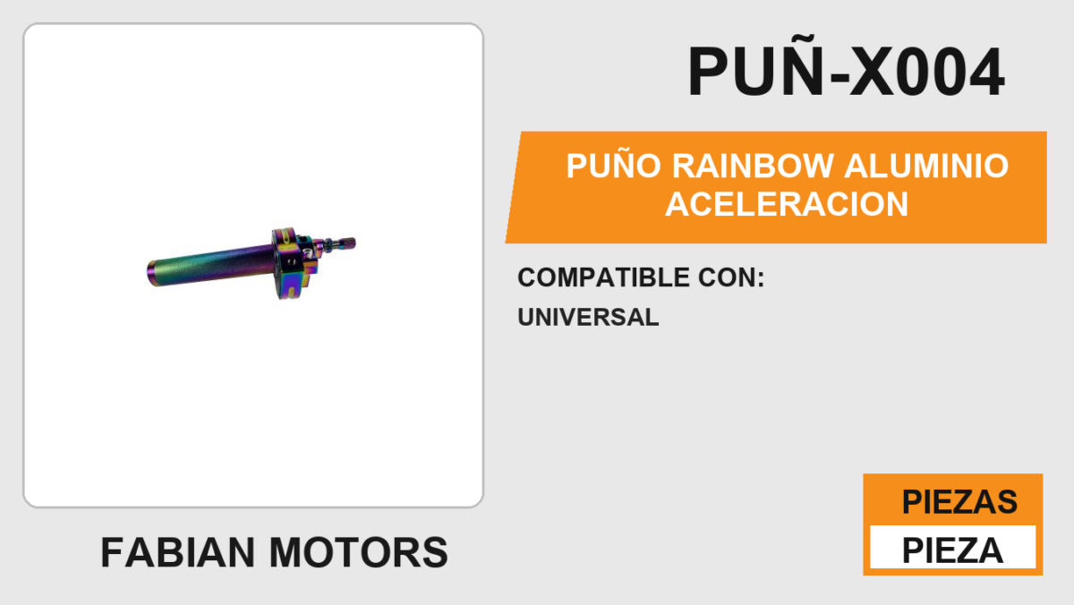 PUÑO RAINBOW ALUMINIO ACELERACION