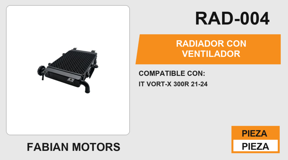RADIADOR CON VENTILADOR