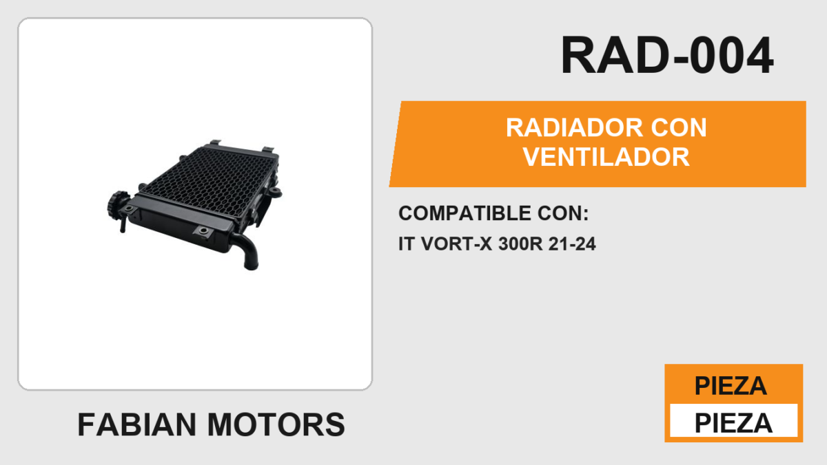 RADIADOR CON VENTILADOR