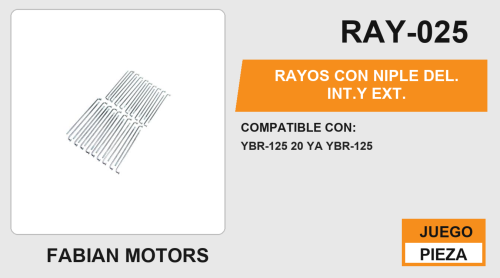 RAYOS CON NIPLE DEL. INT.Y EXT.