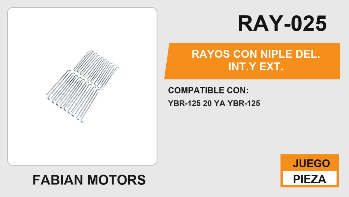 RAYOS CON NIPLE DEL. INT.Y EXT.