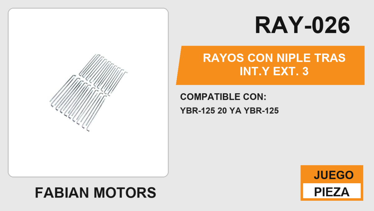 RAYOS CON NIPLE TRAS INT.Y EXT. 3