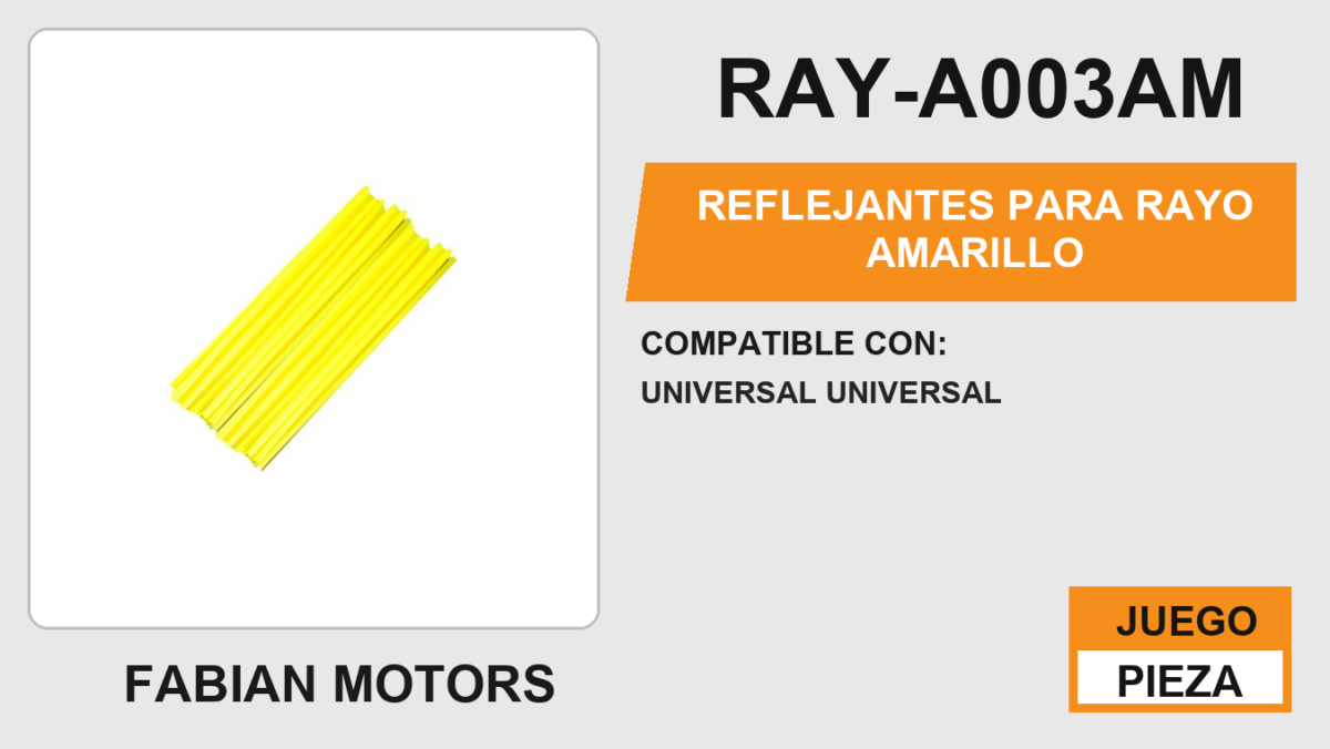 REFLEJANTES PARA RAYO AMARILLO