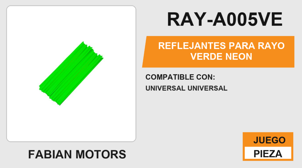 REFLEJANTES PARA RAYO VERDE NEON