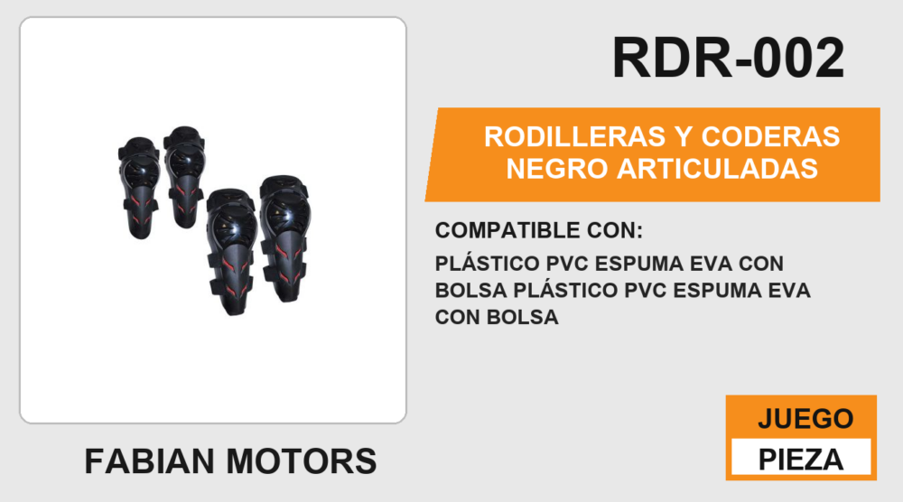 RODILLERAS Y CODERAS NEGRO ARTICULADAS