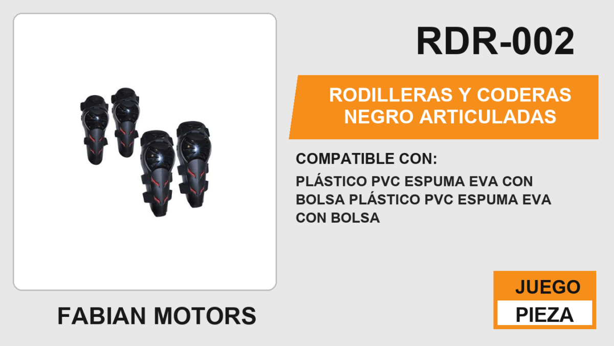 RODILLERAS Y CODERAS NEGRO ARTICULADAS