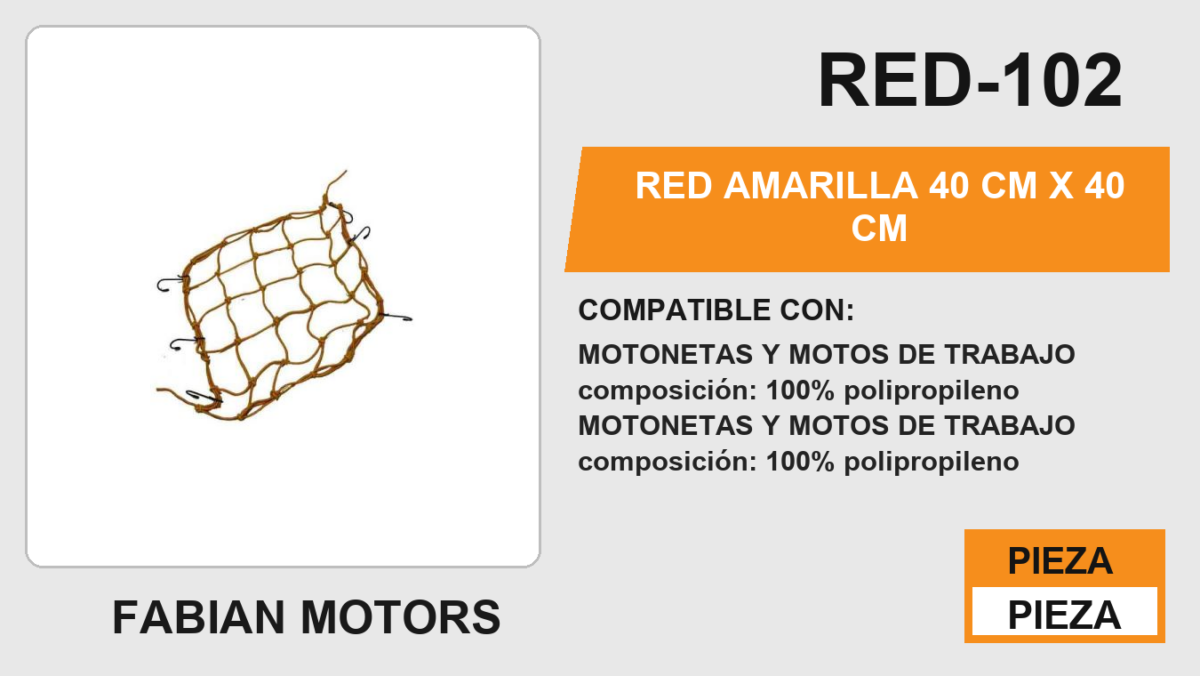 RED AMARILLA 40 cm x 40 cm