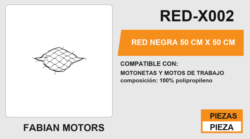 RED NEGRA 50 cm x 50 cm