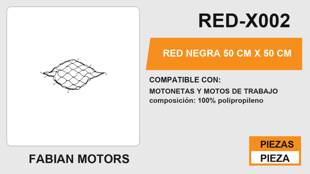 RED NEGRA 50 cm x 50 cm