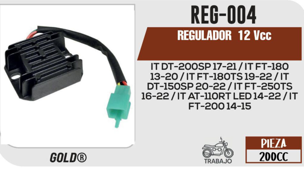 REGULADOR 4 PUNTAS 12Vcc