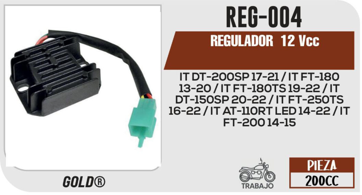 REGULADOR 4 PUNTAS 12Vcc