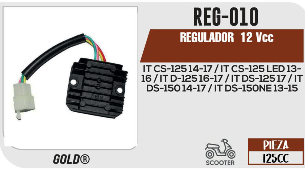 REGULADOR 4 PUNTAS 12Vcc